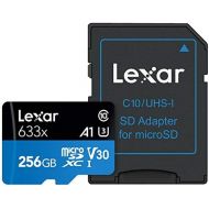 Lexar 256GB High-Performance UHS-I Class 10 U1 633x microSDXC Memory Card with SD Adapter, 95MBs Read, 20MBs Write