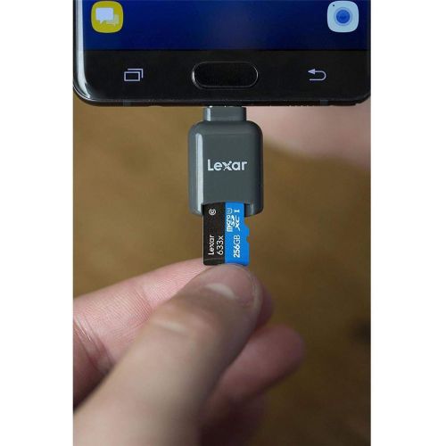  Lexar 256GB High-Performance UHS-I Class 10 U1 633x microSDXC Memory Card with SD Adapter, 95MBs Read, 20MBs Write