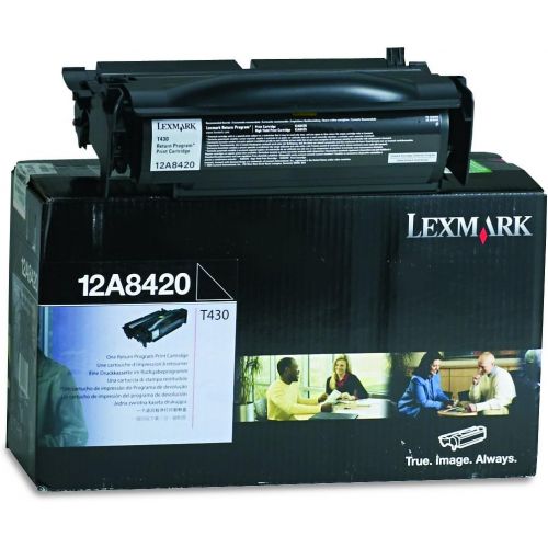  Lexmark 12A8420 Black Return Program Toner Cartridge