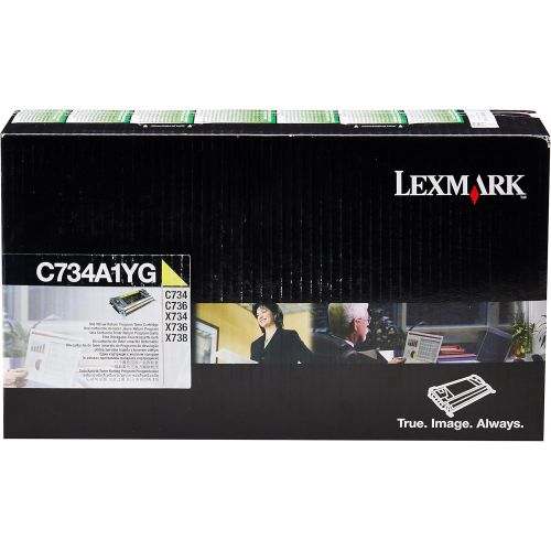  Lexmark C734A1YG Yellow Return Program Toner Cartridge