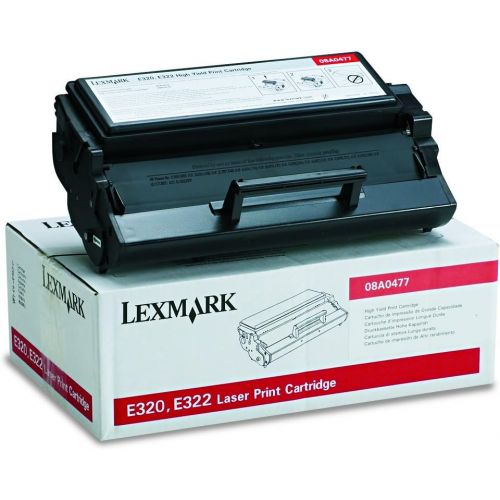  Lexmark 08A0477 High Yield Black Toner Cartridge for Lexmark e320 & e322