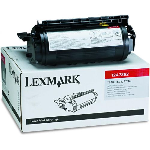  Lexmark 12A7362 High-Yield Toner, 21000 Page-Yield, Black