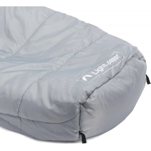  Lightspeed Outdoors 3 Season Mummy Sleeping Bag with Oversized Footbox and Hood, up to 30 Degrees