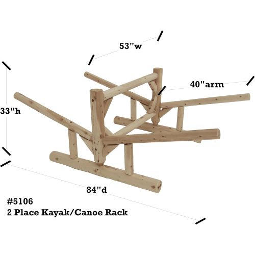  [아마존베스트]Log Kayak Rack 2-Place Double Sided Kayak and Canoe Rack