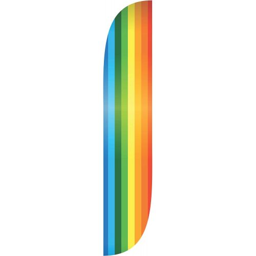  [아마존베스트]LookOurWay Rainbow Feather Flag, 12-Feet