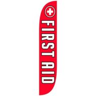 [아마존베스트]LookOurWay First Aid Feather Flag, 12-Feet