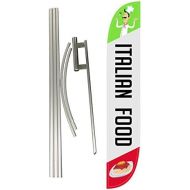 [아마존베스트]LookOurWay Italian Food Feather Flag Complete Set with Pole & Ground Spike