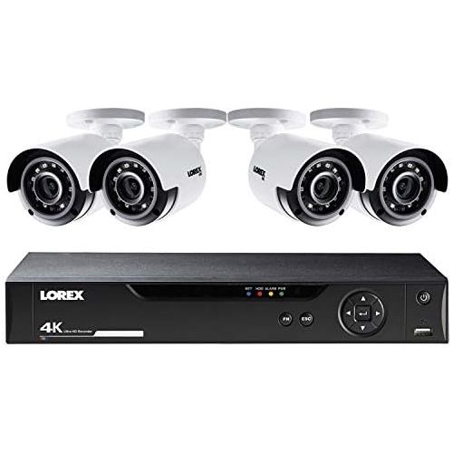  Lorex LHV5100 Series 8-Channel 4K UHD DVR Bundle with 1TB HDD and 4X LBV8531B 4K UHD Network Bullet Cameras with 135 Night Vision, H.264+