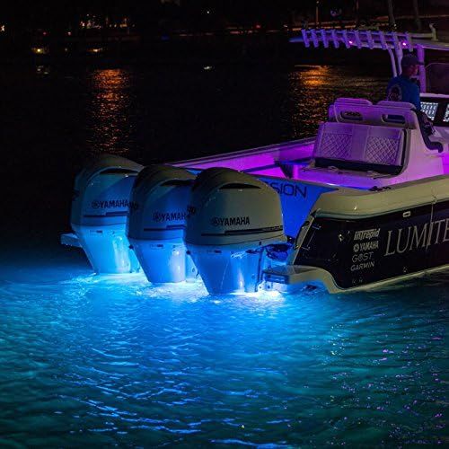  Lumitec SeaBlazeX LED Underwater Boat Light, Surface Mount, Strobe, Cross Fade