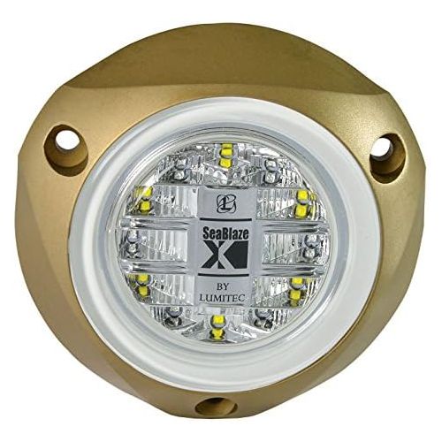  Lumitec SeaBlazeX LED Underwater Boat Light, Surface Mount, Strobe, Cross Fade