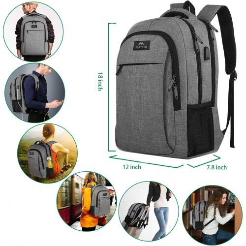  [아마존베스트]MATEIN Travel Laptop Backpack,Business Anti Theft Slim Durable Laptops Backpack with USB Charging Port,Water Resistant College School Computer Bag for Women & Men Fits 15.6 Inch Laptop an