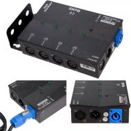 MFL. 4 Way Isolated DMX Splitter Amplifier Distributor with 3-Pin Outputs