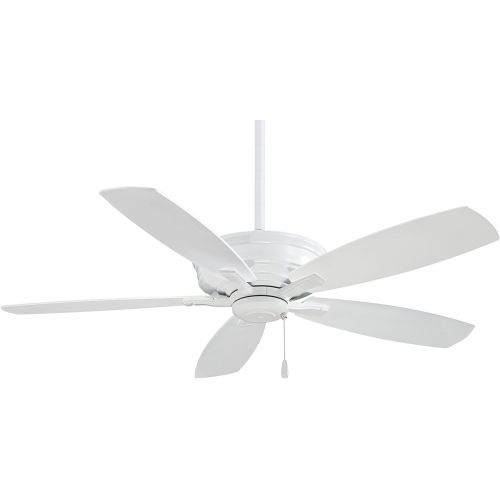  Minka-Aire Minka Aire F695-WH Kafe - 52 Ceiling Fan, White Finish with White Blade Finish