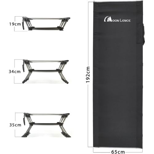  Moon Lence Camping Cot for Adults Folding Cot Bed Height Adjustable Portable Cot for Outdoor Camping Backpacking