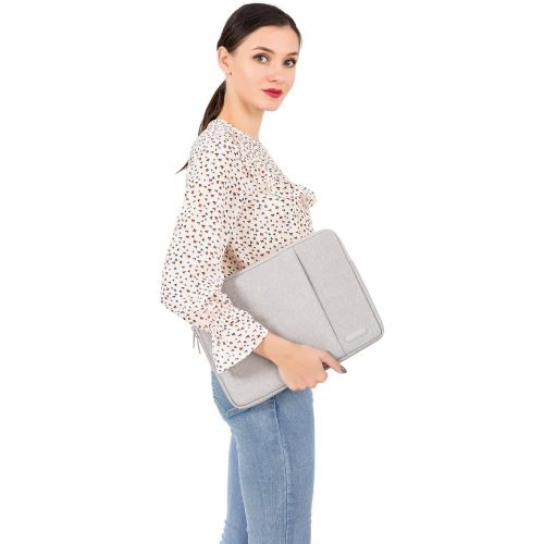  [아마존베스트]MOSISO Polyester Vertical Style Water Repellent Laptop Sleeve Case Bag Cover with Pocket Compatible 13-13.3 Inch MacBook Pro, MacBook Air, Notebook, Gray