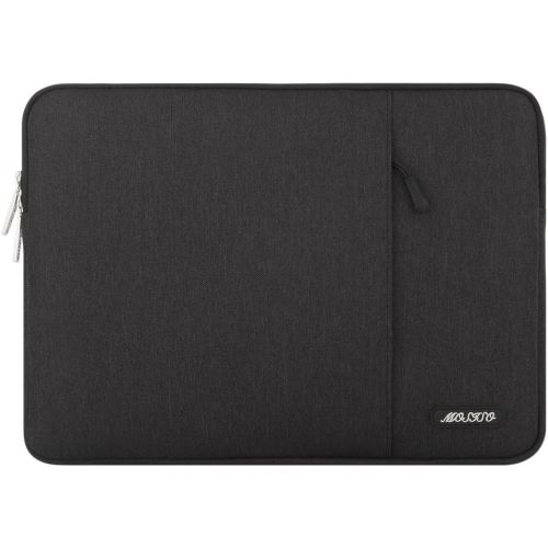  [아마존베스트]MOSISO Polyester Vertical Style Water Repellent Laptop Sleeve Case Bag Cover with Pocket Compatible 13-13.3 Inch MacBook Pro, MacBook Air, Notebook, Black