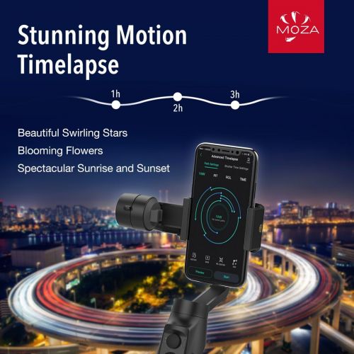  Moza Mini-MI 3-Axis Smartphone Gimbal Stabilizer, Wireless Phone Charging, Max Load 10.6 oz, Multiple Subjects Detection, Inception Mode, Timelapse for iPhone X 8