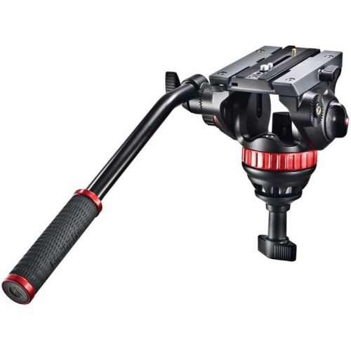  Manfrotto MVH502A,546BK-1 Professional Fluid Video System with Aluminum Legs and Mid Spreader (Black)