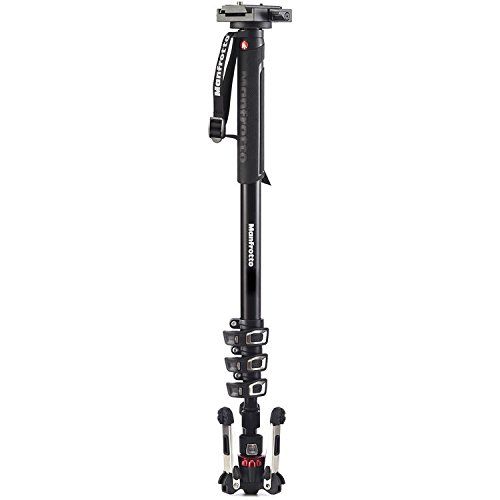  Manfrotto Xpro Aluminum Video Monopod with 577 Head, Black (MVMXPROA4577US)