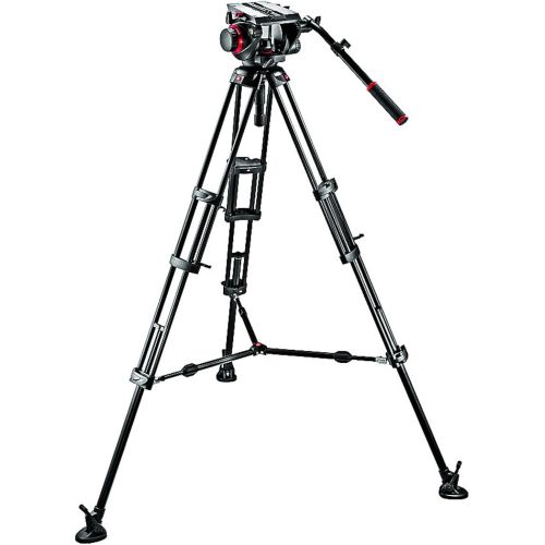  Manfrotto 509HD Video Head with 545B Tripod Legs and Mid-Level Spreader