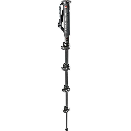  Manfrotto Xpro Monopod Plus Carbon Fiber 5 Section, Black (MPMXPROC5US)