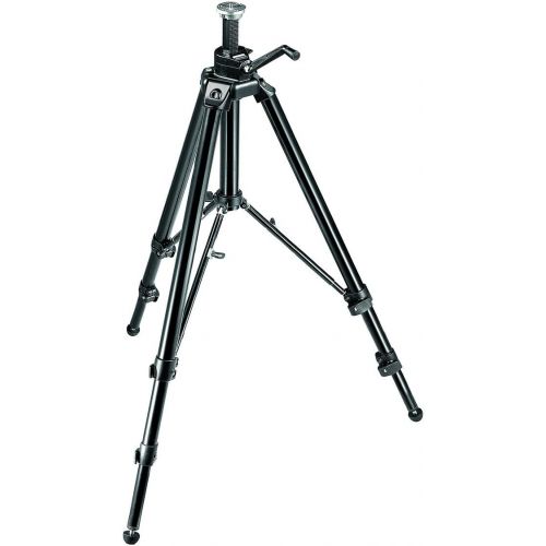  Manfrotto 117B Geared Video Tripod with Rubber Feet and Retractable Metal Spikes (Black)