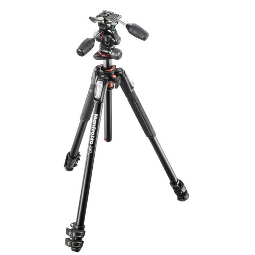  Manfrotto 190XPRO 3-Section Aluminum Kit with XPRO 3W Head (MK190XPRO33W)