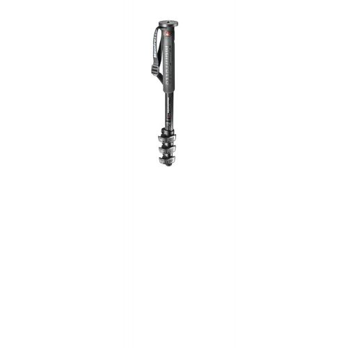  Manfrotto Xpro Monopod Plus Carbon Fiber 4 Section, Black (MPMXPROC4US)