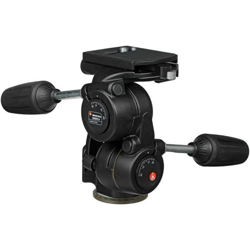  Manfrotto 808RC4 3-Way Standard Head with Quick Release Plate 410PL (Black)