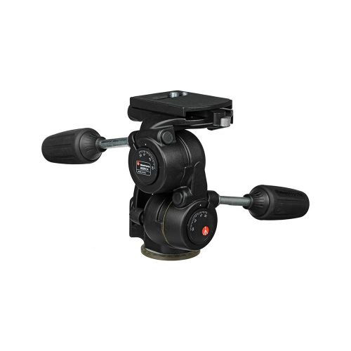  Manfrotto 808RC4 3-Way Standard Head with Quick Release Plate 410PL (Black)