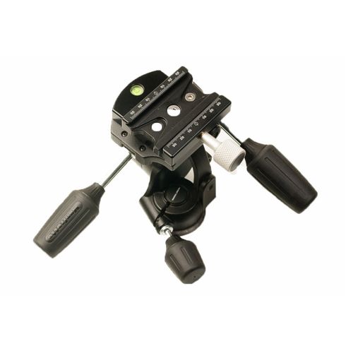  Manfrotto 808RC4 3-Way Standard Head with Quick Release Plate 410PL (Black)