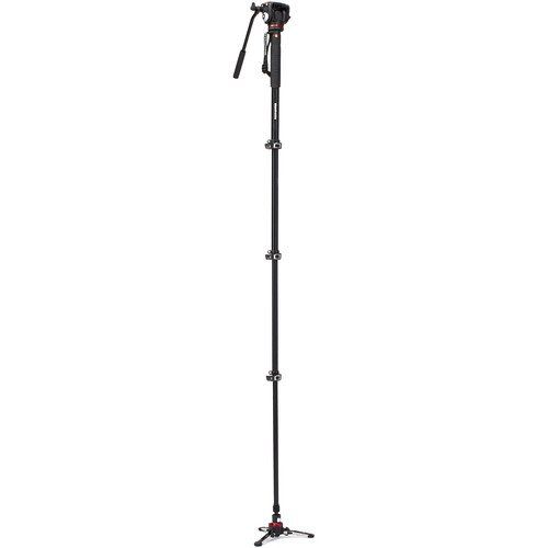  Manfrotto Xpro Aluminum Video Monopod with 2-Way Video Head, Black (MVMXPROA42WUS)