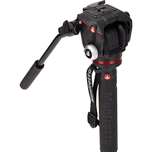  Manfrotto Xpro Aluminum Video Monopod with 2-Way Video Head, Black (MVMXPROA42WUS)