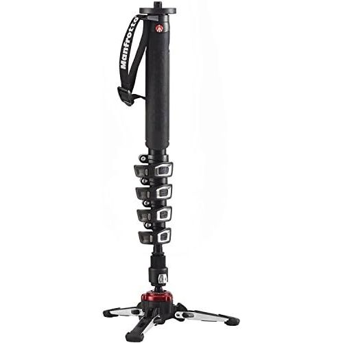  Manfrotto Xpro Aluminum Video Monopod with 2-Way Video Head, Black (MVMXPROA42WUS)