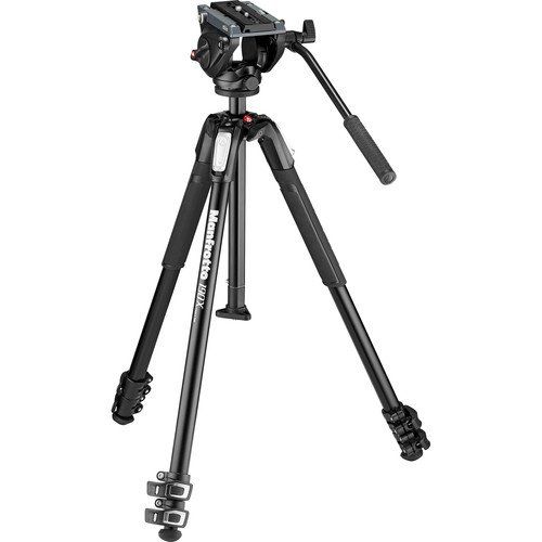  Manfrotto MVK500190X3 Photo Video Hybrid Kit with 500 Series Head, Black