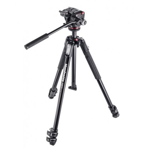  Manfrotto MK190X3-2W 190 Aluminum 3 Section Tripod Kit with MHXPRO-2W Fluid Head (Black)