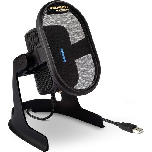 마란츠 Marantz Professional MPM-1000 | Cardioid Condenser Microphone with Windscreen, Shock Mount & Tripod Stand (18mm  XLR Out)