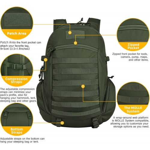  Mardingtop 35L40L Tactical Backpacks Molle Hiking daypacks for Camping Hiking Military Traveling