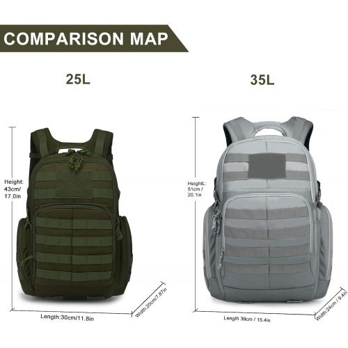  Mardingtop 35L40L Tactical Backpacks Molle Hiking daypacks for Camping Hiking Military Traveling