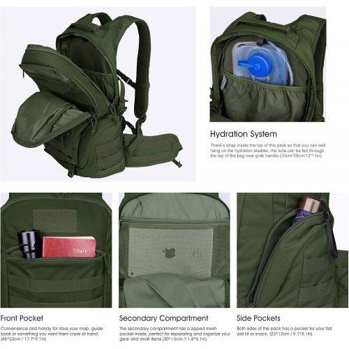  Mardingtop 35L40L Tactical Backpacks Molle Hiking daypacks for Camping Hiking Military Traveling