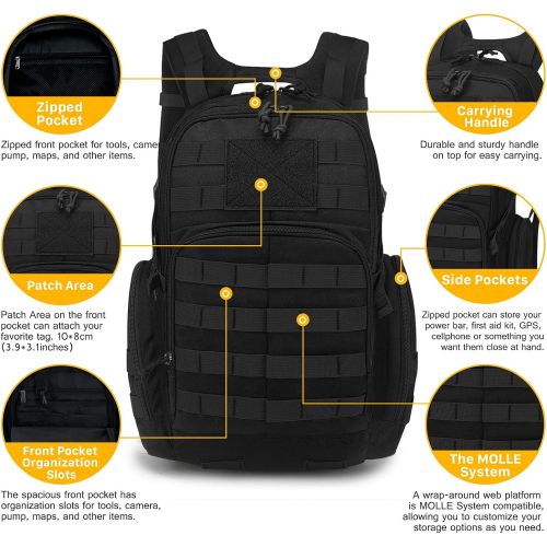  Mardingtop 35L40L Tactical Backpacks Molle Hiking daypacks for Camping Hiking Military Traveling