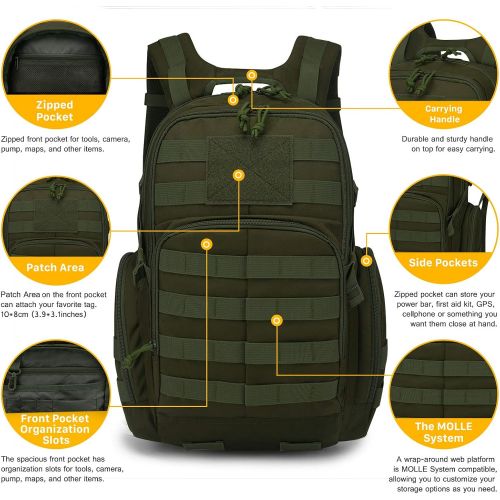  Mardingtop 35L40L Tactical Backpacks Molle Hiking daypacks for Camping Hiking Military Traveling