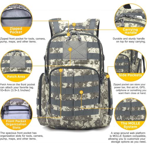  Mardingtop 35L40L Tactical Backpacks Molle Hiking daypacks for Camping Hiking Military Traveling