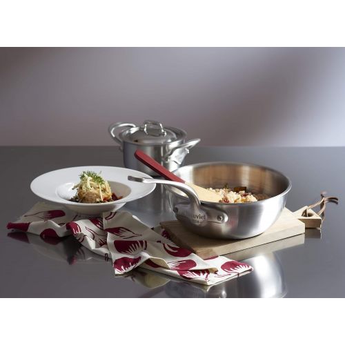  Mauviel 5000.12 Tri-Ply Stainless Steel MUrban 8 Set Cast SS Handle Pots, 8 piece, brushed stainless steel