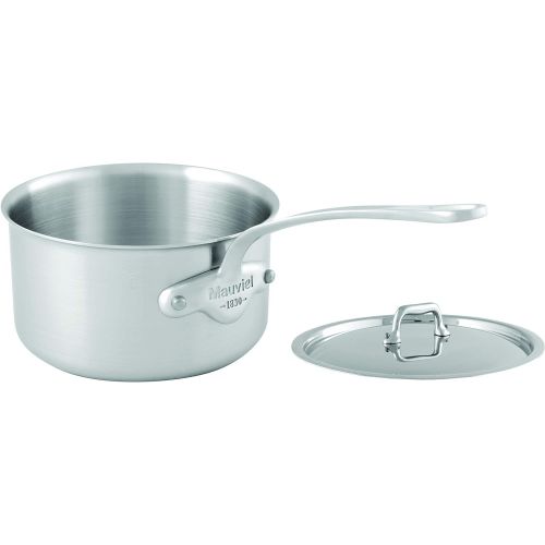  Mauviel 5000.12 Tri-Ply Stainless Steel MUrban 8 Set Cast SS Handle Pots, 8 piece, brushed stainless steel