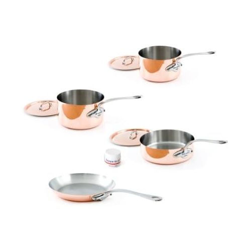  Mauviel Made In France MHeritage Copper 150s 6100.02 7-Piece Set with Cast Stainless Steel Handle