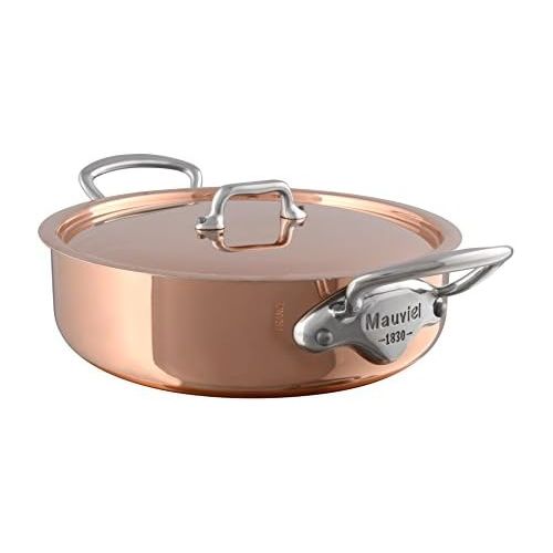  Mauviel Made In France MHeritage Copper 150s 6130.25 3.4-Quart Rondeau with Lid and Cast Stainless Steel Handle