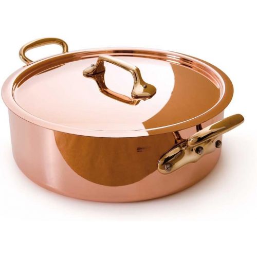  Mauviel Made In France MHeritage Copper M150B 6506.24 3.4-Quart Saute Pan with Lid and Bronze Handles