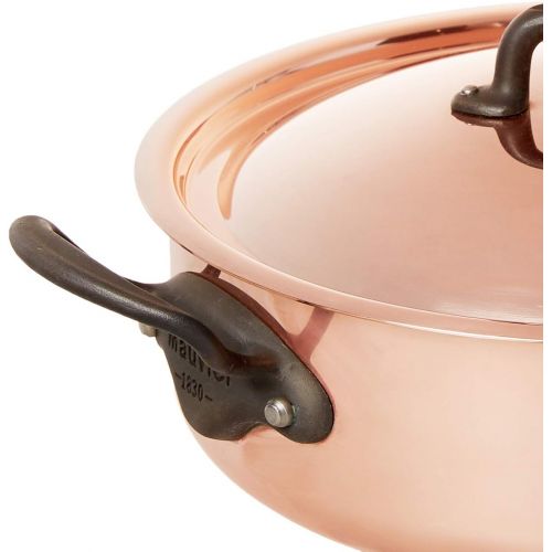  Mauviel 6541.21 MHeritage M250C 2.5mm Copper Saute Pan with Lid, 1.9 quart,