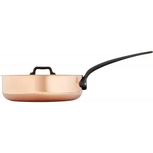  Mauviel 6541.21 MHeritage M250C 2.5mm Copper Saute Pan with Lid, 1.9 quart,